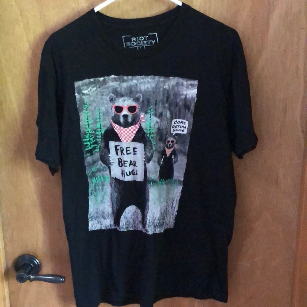 Free bear hugs t-shirt.